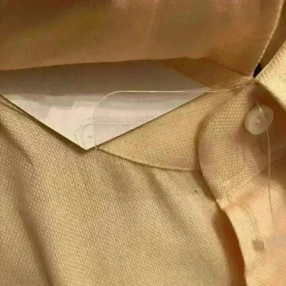 Ingram Mens Orange 100% Cotton Long Sleeve Button Up Shirt Made In Italy 17.5/44 - Picture 5 of 11